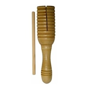 Guiro con raspador de 18 cm de largo