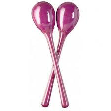 Maracas de colores con mango de madera